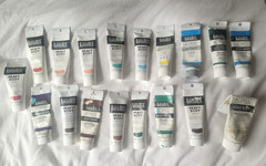 Liquitex Acrylic Heavy Body Paints 18 Used Acrylic Paint Art Tubes Used Supplies