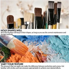 ARTIFY 10 Pieces Paint Brush Set, Intermediate Series, Includes a Carrying Ca…