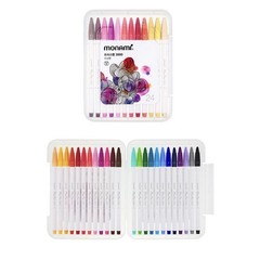 MONAMI Plus Pen 3000 24 Colors Set Water Based Drawing Coloring Sketch