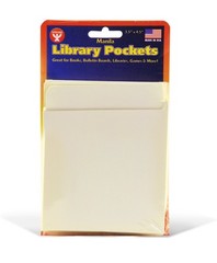 Hygloss Manila Library Pockets, Self-Adhesive Envelopes, 4.5 x 3.5″, 50-Pack