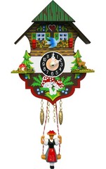 Engstler Battery-operated Clock -0197SQ – Mini Size with Music/Chimes – 6.5″H