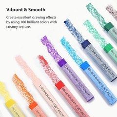 100 Colors Soft Pastel Chalk Set for Artists Kids Teens Adults Drawing Painting