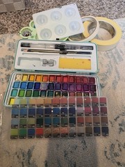 Watercolor Paint Lot Artistro Chalkola Artist’s Loft Sets Tubes Brushes Palettes