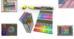 Medium Neon Paint Markers – Set of 24 Assorted Colors