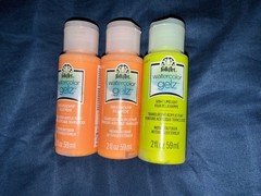 FolkArt Watercolor Gelz Acrylic Paint Set Peach Pop & Limelight 2 Fl Oz Each
