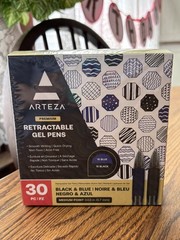 ARTEZA Drawing Art Premium Retractible Gel Pens,30 Ct. 15 Black 15 Blue New