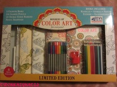 Leisure Arts Wonders Of Color Art Coloring Set 5 Books + Pencils + Markers
