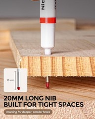 Nicpro 6 PCS Long Nib Marker Pens, 20mm Deep Hole Marker, 6 Pcs, Multicolor