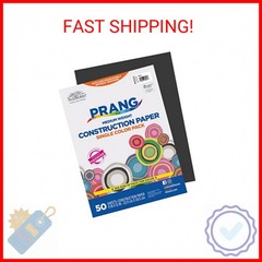 Prang (Formerly SunWorks) Construction Paper, Black, 9″ x 12″, 50 Sheets