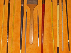 Lot of 12 NEW Vintage Artist Oil Painting Brushes WN, Grumbacher LOOK