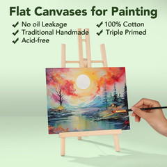 ESRICH 8×10 Canvas for Painting, 8×10 Inch Value Pack of 50, Canvas Boards for P