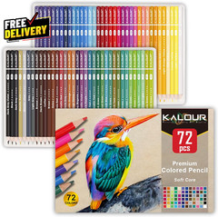 72 Count Colored Pencils for Adult Coloring Books Soft Core Ideal for Drawing
