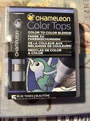 Chameleon Color Tops Professional 5 Pen Set Blue Tones Alcohol Based Ink