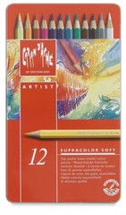 Caran D’ache Supracolor Watercolour Pencil 12 Colour Tin