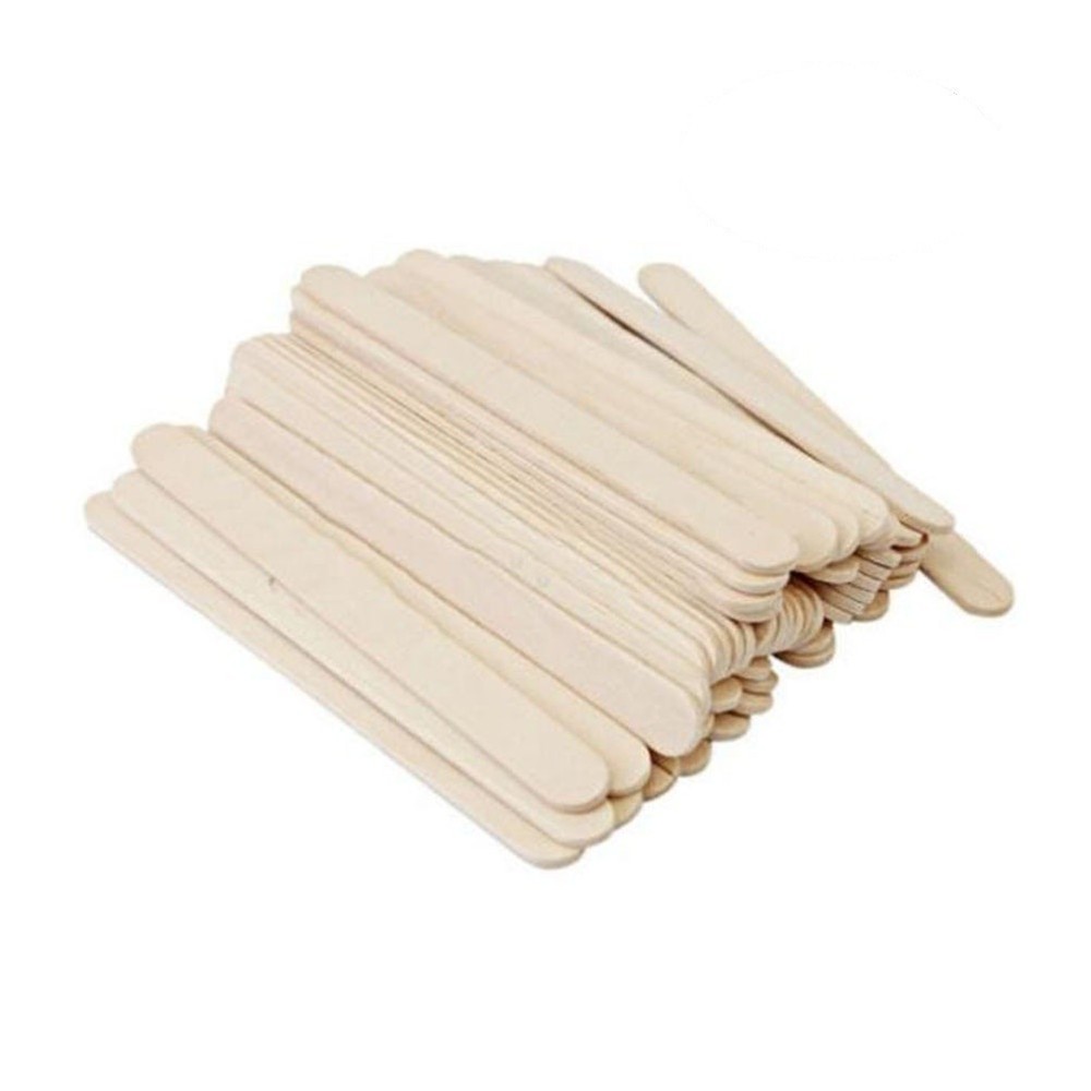 50 Pcs Natural Colored Wood Craft Sticks 9.3 x 1 x 0.2 cm For Crafts