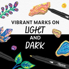 Sharpie Creative Markers, Earth Tones, Water-Based Acrylic Paint Markers, Fine