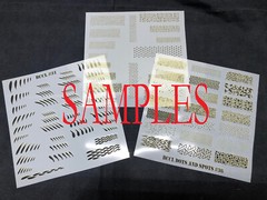 Fishing lure mylar reusable airbrush stencils custom painting scales