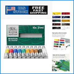 Artistic Essentials: Winton Oil Color 10-Tube Set – Ideal for Canvas and More