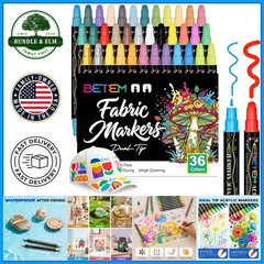 Dual Tip Acrylic Markers in 36 Colors for Smooth, Creative Painting Experience