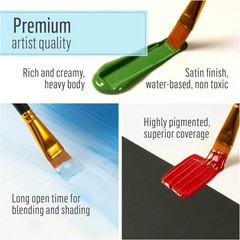 Multi-Surface Acrylic Paint 2 oz – Medium Blue, Water-Resistant & Easy Clean-Up