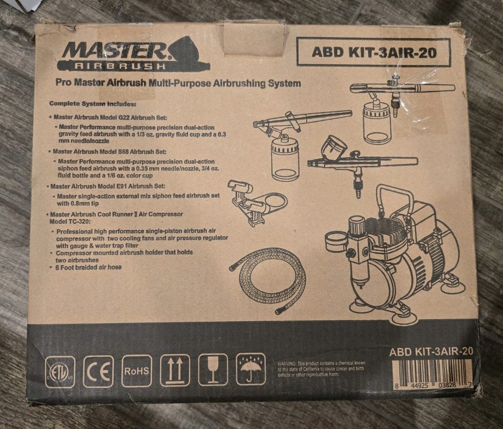 Master Airbrush System Compressor ABD KIT-3AIR-20 Missing Parts