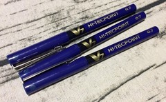 3x Pilot V7 Pens Blue Black Red Color Hi-Tecpoint Extra Fine 0.7 Ink Rollerball