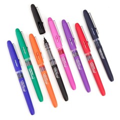WRITECH Liquid Ink RollerBall Pens Quick Dry 1 Count (Pack of 8), Multicolor