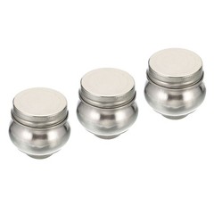 2″ x 2″ Palette Cups Paint Pot Container Cup with Lid and Clip, Silver 3pcs