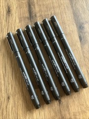 UNI-BALL Uni-Pin 0.9mm BLACK FINE LINE Drawing Pen NO: PIN 09-200 (PKT 6 PENS)