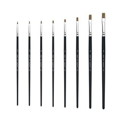 XDT#537 Flat Artist Paint Brush 8 Piece Set, Craft Paint Brushes for Acrylic Pai
