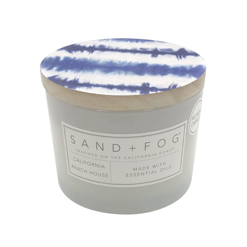Sand + Fog Scented Candle – California Beach House – Additional 12 oz, Gray