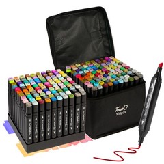 Hyrrt 100 Colors Dual Tips Alcohol Markers, Permanent Sketch Art Markers Pens…