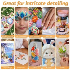 30 PCS Sizes 0 00 000 Miniature Detail Fine Tip Liner Paint Brush Set Craft