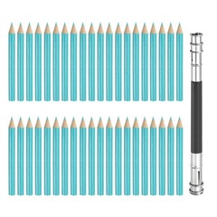 50Pcs Mini Colored Pencils 3.5Inch Coloring Pencils with Extender, Emerald Green