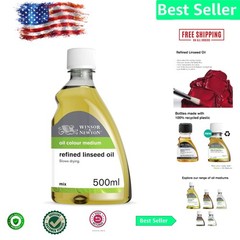 Refined Linseed Oil 16.9 Fl Oz – Ideal for Interior/Exterior Art Projects
