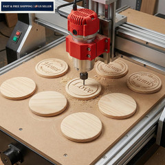 Afcabakila 36 Pcs Unfinished Wood Coasters for Crafts, 4 Inch Blank 36 Pack