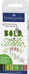 6 Pack Pitt Artist Pen Hand Lettering Set Calligraphy Lettering Markers Nibs