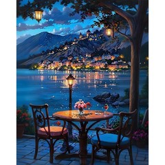 Paint by Numbers Kit for Adults, Night Adult Paint by Number Kits on Canvas W…