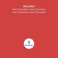 8ct Foam Brush Variety Pack, Watercolor/Acrylic 6.5″