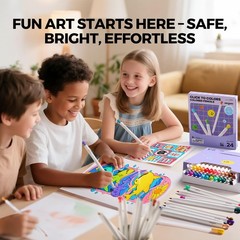Mechanical Colored Pencils for Kids 24 Count, Erasable Oil-Based Pastel Penci…