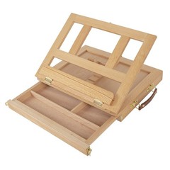 Wooden Painting Box Easel W/ Storage Drawer Portable Artist Easel US