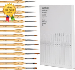 Miniature Paint Brushe 15PCS Model Brushes Detail Paint Brush Set Fine Detailin