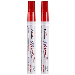 Overseas Permanent Paint Pens Red Markers – 2 Pack 1 Count (Pack of 2),