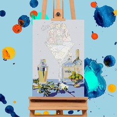 6 Pack Paint by Numbers Kit for Adults Beginners – 8×12 Inch Cocktail Adult Pain