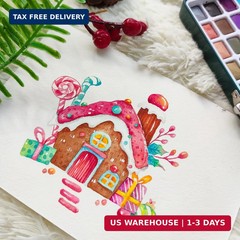Artecho Watercolor Paint Set 100 Colors with Metallic in Portable Box, Paint Kit
