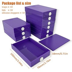 10 Pack Diamond Painting Trays with Lids, 2-in-1 Diamond Art Storage and Diam…