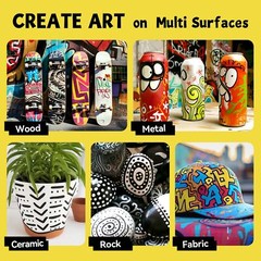 3 Jumbo Permanent Markers Black 15Mm Thick Wide Tip Large Acrylic Paint Marker