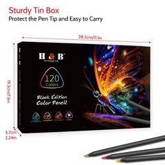 120 Color Colored Pencils Set Metallic Sketching Shading Soft Core Sharpened