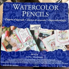 Stampin’ Up Watercolor Color Pencils Blendable Acid Free Set of 24 Retired EUC