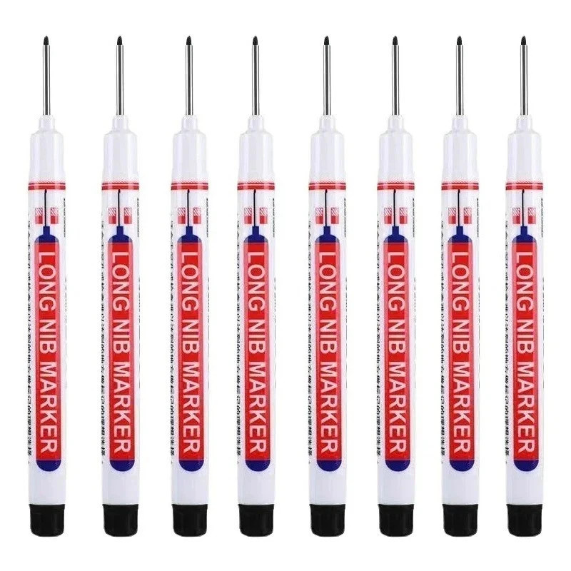 8Pcs/Set 20Mm Deep Hole Long Nib Head Markers for Metal Perforating Pen
